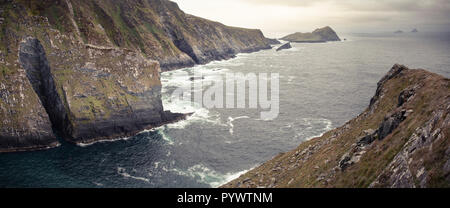 Vues à l'intérieur de l'Anneau du Kerry, falaises de Kerry, Irlande, Europe Banque D'Images