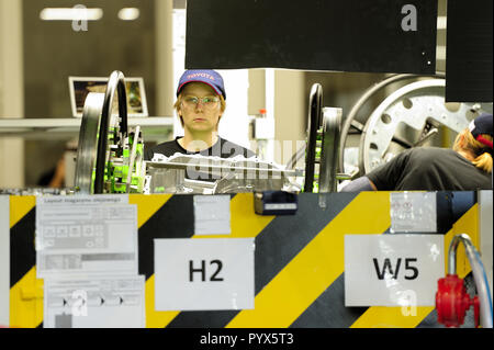 Walbrzych, Pologne. 30 octobre, 2018. Walbrzych, Pologne, Toyota Ouverture d'une nouvelle ligne de production d'entraînement hybride en Pologne. Banque D'Images