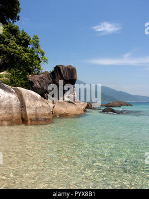 La plage de Kampung Batang (ABC). L'île de Tioman, Malaisie, 2012 Banque D'Images