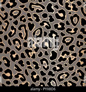 Leopard pattern design transparente dans le luxe de l'or et de couleur marron. Conception de la peau d'animaux exotiques. Fond d'illustration vectorielle. Illustration de Vecteur