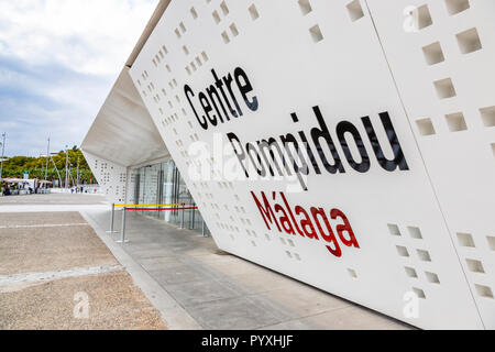 Centre Pompidou, Muelle Uno, Malaga, Andalousie, Espagne Banque D'Images