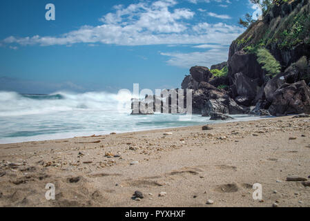 La plage de Boucan Canot, à l'ouest de l'île de la Réunion Banque D'Images