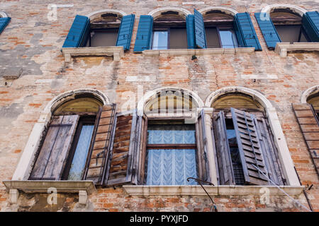 Les détails des scènes et dans les rues et les canaux de Venise, Italie Banque D'Images