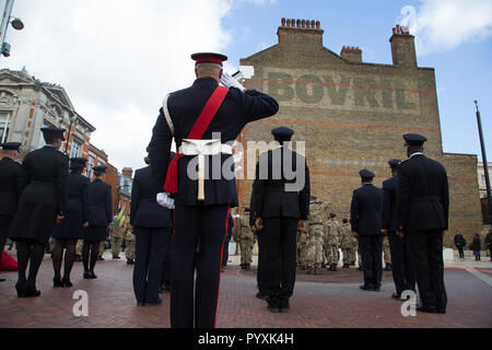London UK 29 octobre London fire brigadetake dans la partie ouest de l'Association du Personnel de service depuis mars dans la mémoire des anciens combattants des Antilles, UN Banque D'Images
