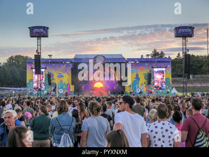 Les concerts du festival Lollapalooza, Imagine Dragons, le stade olympique, le Westend, Berlin, Allemagne, Konzert, Imagine Dragons, Olympiastad Lollapalooza-Festival Banque D'Images