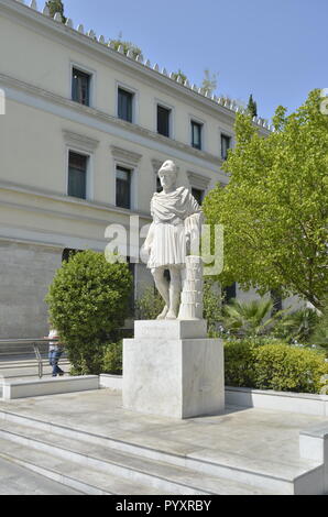 Statue moderne de Périclès, homme d'antiques d'Athènes Banque D'Images