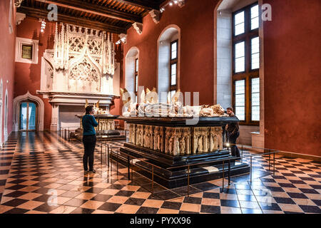 Dijon (centre-est de la France) : le Musée des Beaux Arts dans le cadre du Palais des Ducs de Bourgogne. Tombeaux des Ducs de Bourgogne : la tombe de John la peur Banque D'Images