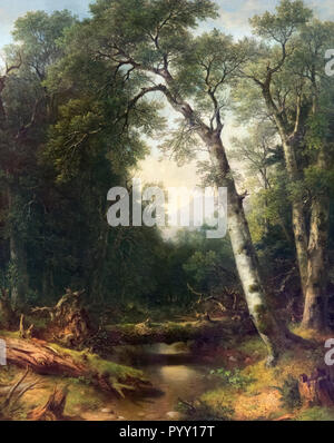 Un ruisseau dans les bois par Asher Brown Durand (1896-1886), huile sur toile, 1865 Banque D'Images