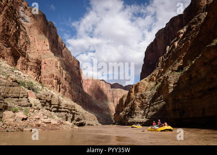 Rafting, Grand Canyon, Colorado, Arizona, USA. Banque D'Images