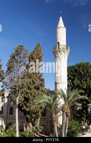 Kebir Minaret Mosquée, Büyük Camii, la Grande Mosquée, Leoforos Athinon, Larnaka, sud de Chypre, Chypre Banque D'Images