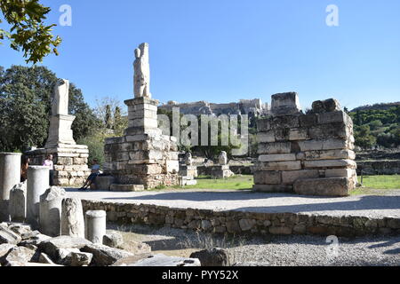 Odeon d'Agrippa dans l'Agora antique d'Athènes Banque D'Images