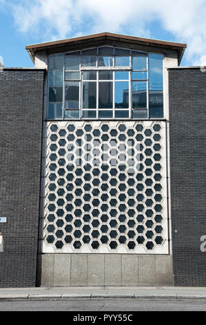 Smithfield Marché aux volailles, bâtiment T P Bennett (1961-1963), et Son Fils, Charterhouse Street, City of London England Angleterre UK Banque D'Images