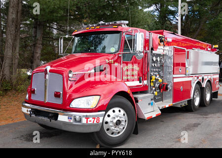 Un camion Kenworth au spéculateur de pompiers en spéculateur, NY USA Banque D'Images