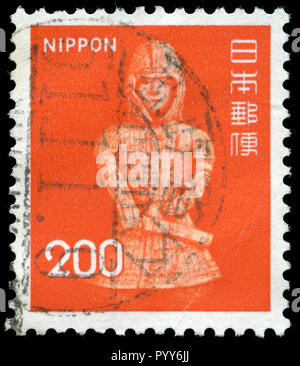 Timbre Cachet du Japon dans la faune, la flore et le patrimoine culturel série émise en 1976 Banque D'Images