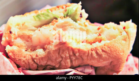 Burger crevettes au Japon de restauration rapide Banque D'Images