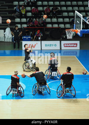 Les Jeux asiatiques 2018 Para - basket ball en fauteuil roulant Banque D'Images