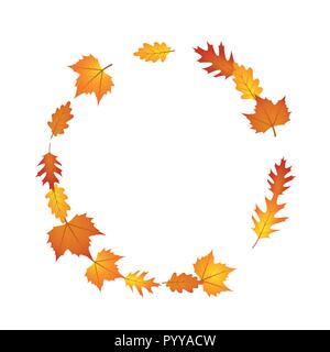 Les feuilles d'automne isolated on white background vector illustration EPS10 Illustration de Vecteur