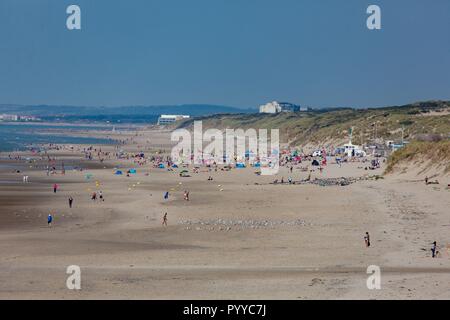 France, région Hauts de France, Pas de Calais, Cote d'Opale, la plage de Merlimont Banque D'Images