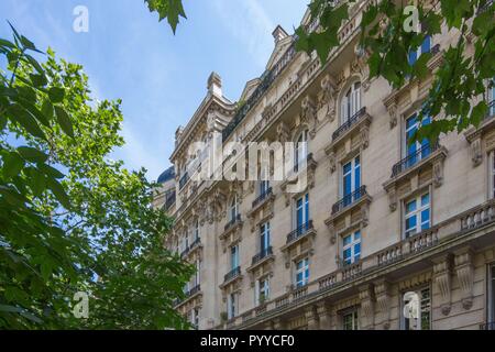 France, Ile de France, Paris 7ème arrondissement, Paris, 17 boulevard Raspail, post-haussmanniens, bâtiment en pierre de taille, Banque D'Images