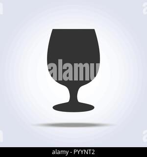 Wineglass objet sur fond blanc Illustration de Vecteur