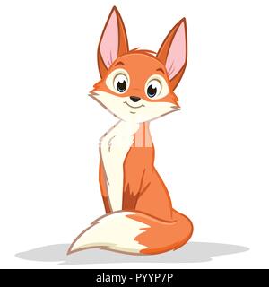 Cute Cartoon Fox Illustration de Vecteur