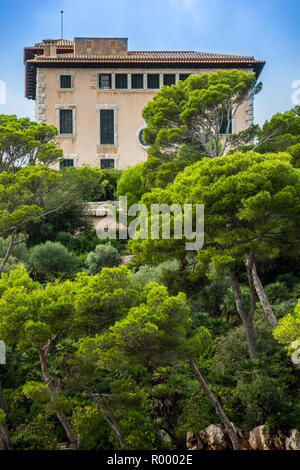 En outre, mars Villa palace Sa Torre Cega en Cala Ratjada, Capdepera, Majorque, Îles Baléares, Espagne Banque D'Images