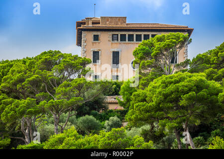 En outre, mars Villa palace Sa Torre Cega en Cala Ratjada, Capdepera, Majorque, Îles Baléares, Espagne Banque D'Images