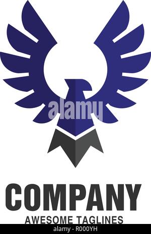 Logo couleur oiseau Eagle Falcon vecteur conception modèle Illustration de Vecteur