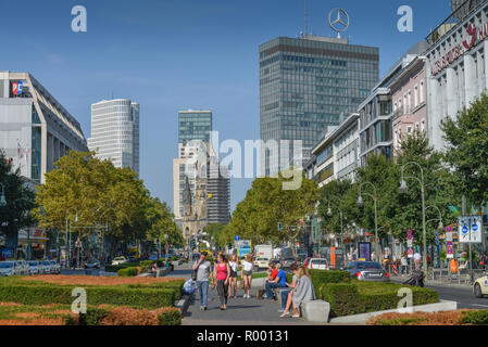 Wilhelm-impériale, l'église commémorative Tauentzien, Charlottenburg, Berlin, Allemagne, Kaiser-Wilhelm-Gedaechtniskirche, Deutschland Banque D'Images