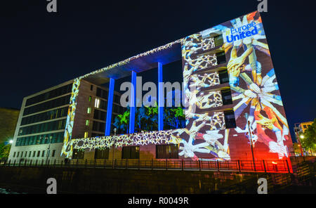 Fête des Lumières, Foreign Office, Werderscher marché, milieu, Berlin, Allemagne, Auswaertiges Amt, Werderscher Markt, Mitte, Deutschland Banque D'Images