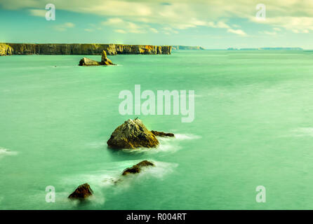 CHURCH ROCK DE ST. GOVAN'S HEAD Banque D'Images