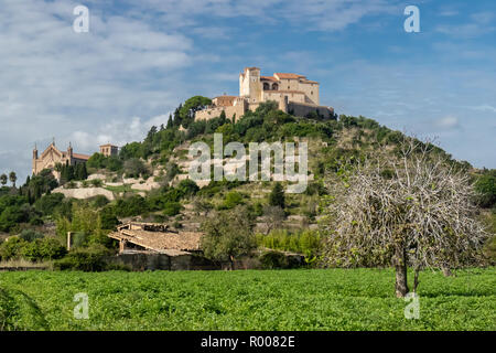 L'église paroissiale del senyor Transfiguració et église de pèlerinage de Sant Salvador ou Santuari de Sant Salvador, El Campello, Majorque, Îles Baléares, Espagne Banque D'Images