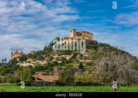 L'église paroissiale del senyor Transfiguració et église de pèlerinage de Sant Salvador ou Santuari de Sant Salvador, El Campello, Majorque, Îles Baléares, Espagne Banque D'Images