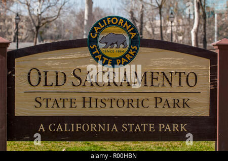 Old Sacramento State Historic Park, ancien centre historique de Sacramento, Sacramento, Californie. Banque D'Images