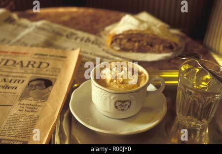 Wien, Kaffeehaus, eine Tasse Kaffee Cafe im Zartl Banque D'Images
