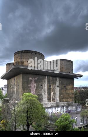 Wien, Flakturm Park Arenberg - Vienne, Flak Tower Banque D'Images