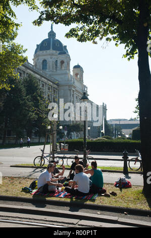 Wien, Ringstraße, autofreier Tag, 'Rasen am Ring' - Vienne, Ringstrasse, la Journée sans voiture Banque D'Images