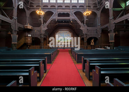 Intérieur de l'église de Kiruna à Kiruna, Suède. Banque D'Images