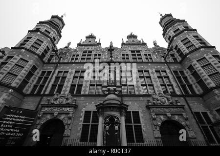 Grand bâtiment Armury, Académie des Beaux-Arts, Gdansk, Pologne Banque D'Images