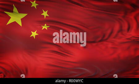 Chine réaliste Waving Flag Background Banque D'Images