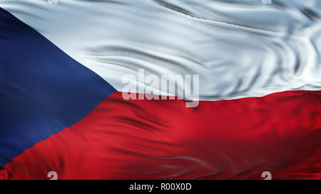 République tchèque Waving Flag Background réaliste Banque D'Images