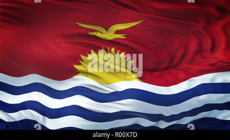 Réaliste KIRIBATI Waving Flag Background Banque D'Images