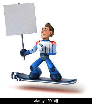 Fun super-héros moderne - vol 3D Illustration Banque D'Images