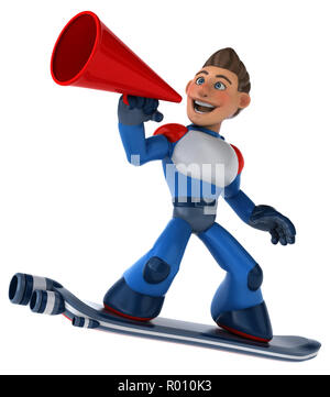Fun super-héros moderne - vol 3D Illustration Banque D'Images