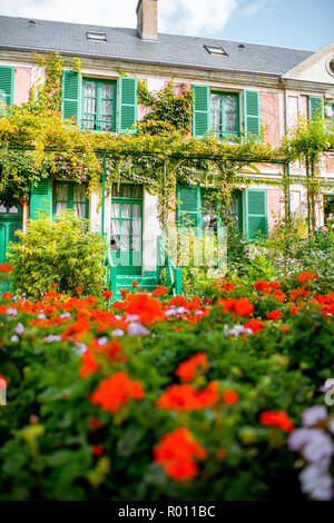 Maison et jardin de Claude Monet, le célèbre peintre impressionniste français à Giverny ville de France Banque D'Images