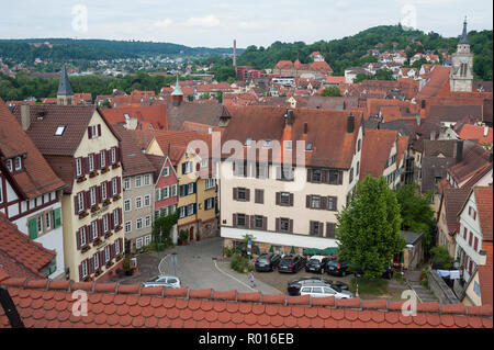 Tuebingen, Allemagne, une vue sur la Vieille Ville Banque D'Images