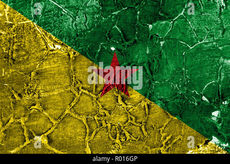 Guyane grunge flag, France territoire dépendant d'un drapeau Banque D'Images