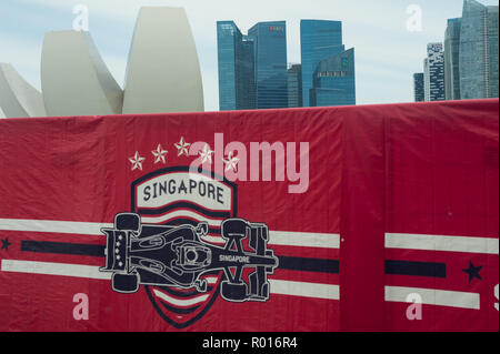 Singapour, République de Singapour, du quartier financier à Marina Bay Banque D'Images