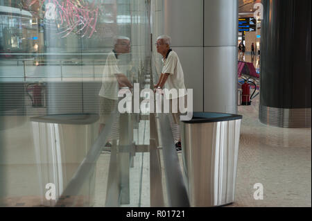 Singapour, République de Singapour, nouveau Terminal 4 à l'aéroport de Changi Banque D'Images