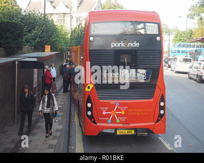 CAMBRIDGE, UK - CIRCA Octobre 2018 : Bus station Banque D'Images